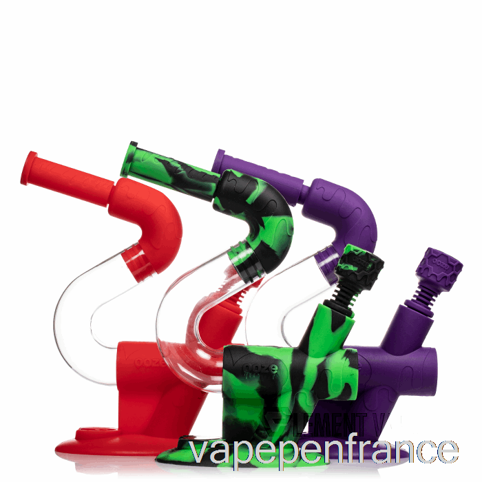 Ooze Swerve Pipe à Eau En Silicone Rasta (vert / Rouge / Jaune) Stylo Vape